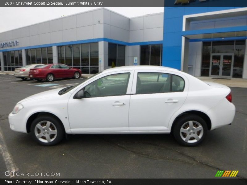 Summit White / Gray 2007 Chevrolet Cobalt LS Sedan