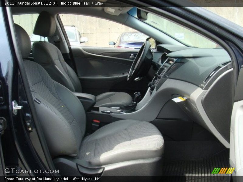 Indigo Blue Pearl / Gray 2011 Hyundai Sonata SE 2.0T