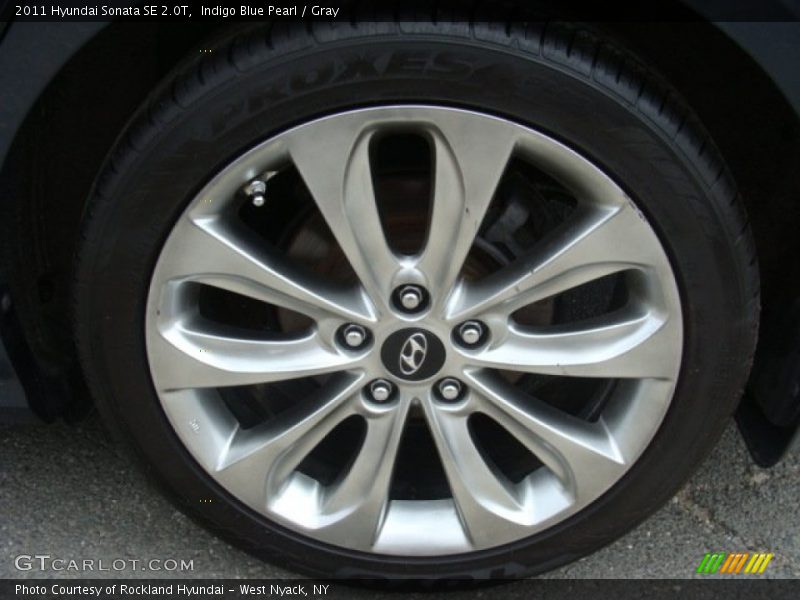 Indigo Blue Pearl / Gray 2011 Hyundai Sonata SE 2.0T