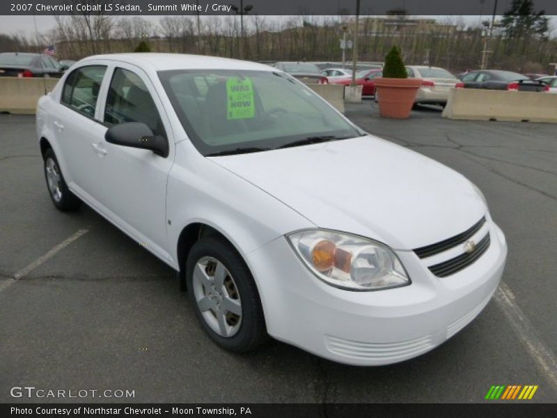 Summit White / Gray 2007 Chevrolet Cobalt LS Sedan