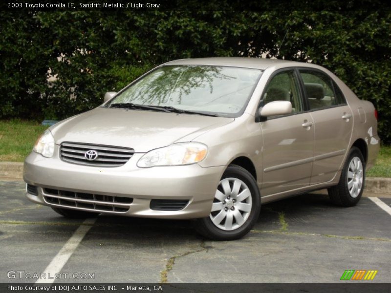 Sandrift Metallic / Light Gray 2003 Toyota Corolla LE