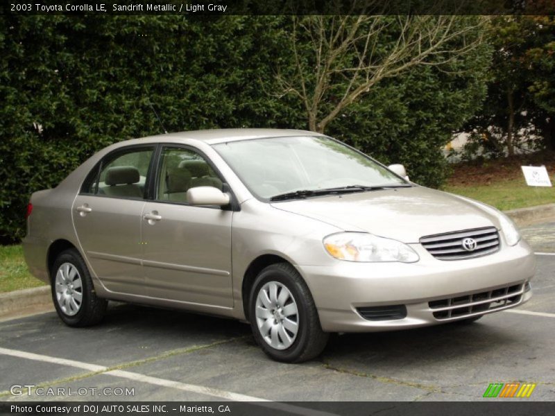 Sandrift Metallic / Light Gray 2003 Toyota Corolla LE