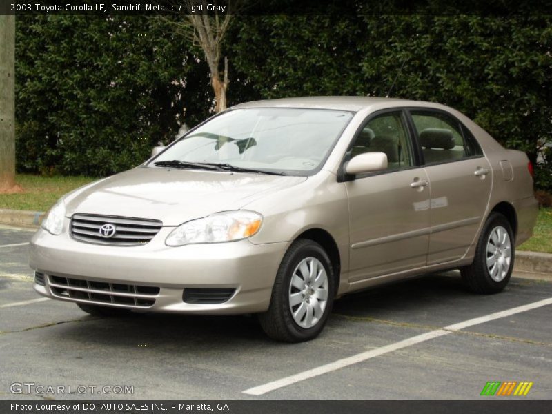 Sandrift Metallic / Light Gray 2003 Toyota Corolla LE