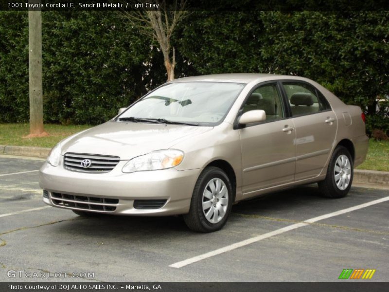 Sandrift Metallic / Light Gray 2003 Toyota Corolla LE