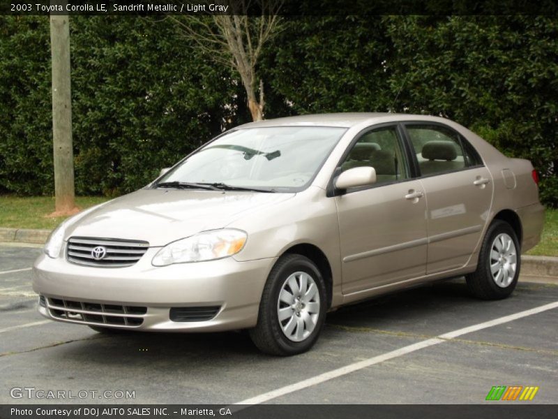 Sandrift Metallic / Light Gray 2003 Toyota Corolla LE