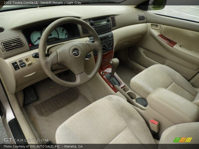 Sandrift Metallic / Light Gray 2003 Toyota Corolla LE