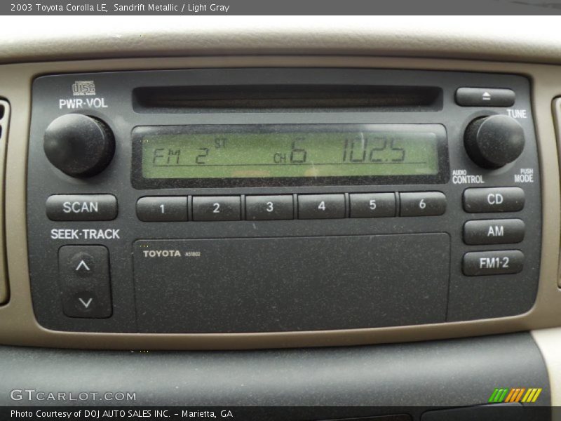 Sandrift Metallic / Light Gray 2003 Toyota Corolla LE