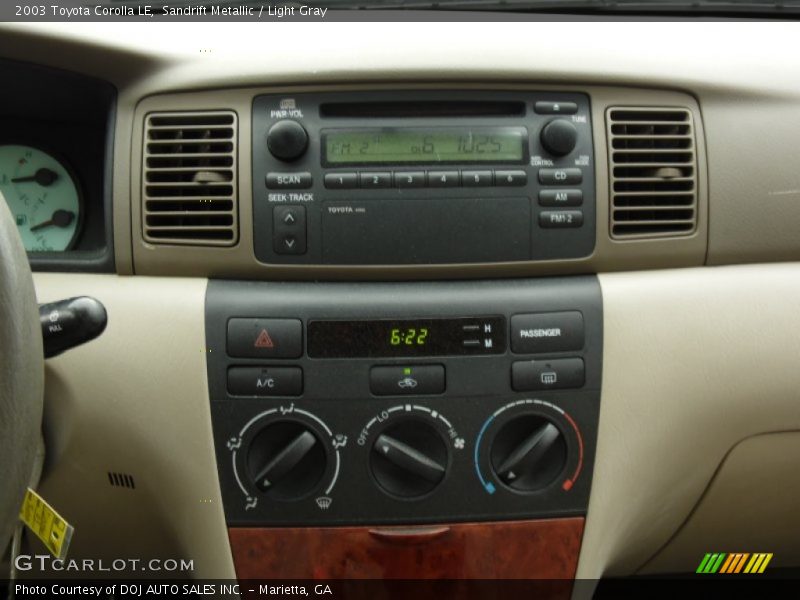 Sandrift Metallic / Light Gray 2003 Toyota Corolla LE