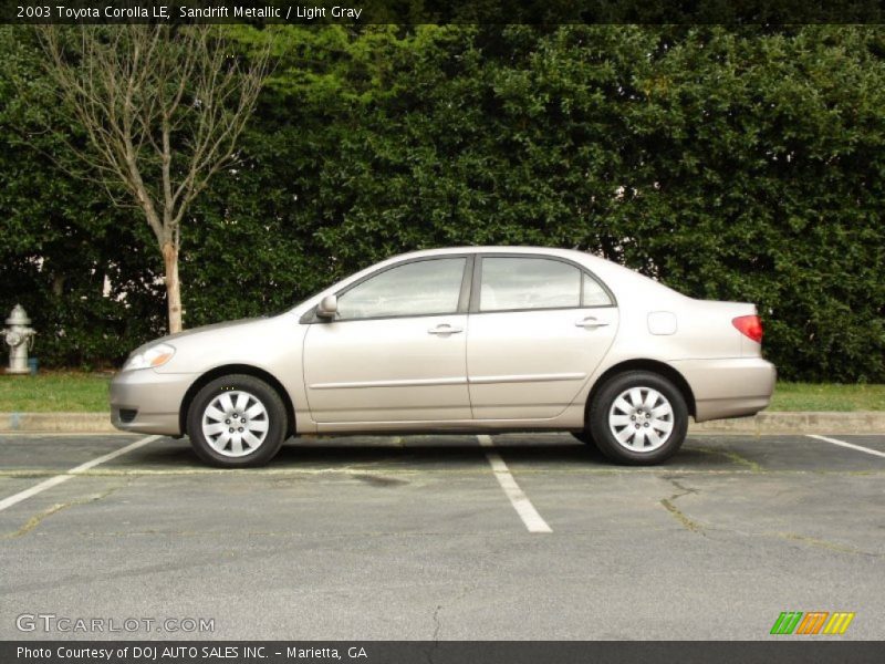 Sandrift Metallic / Light Gray 2003 Toyota Corolla LE