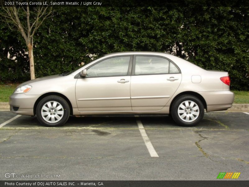Sandrift Metallic / Light Gray 2003 Toyota Corolla LE