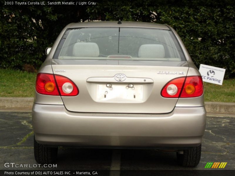 Sandrift Metallic / Light Gray 2003 Toyota Corolla LE