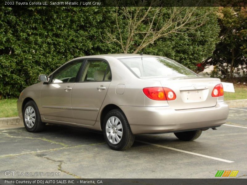 Sandrift Metallic / Light Gray 2003 Toyota Corolla LE