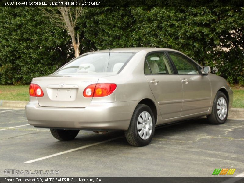 Sandrift Metallic / Light Gray 2003 Toyota Corolla LE