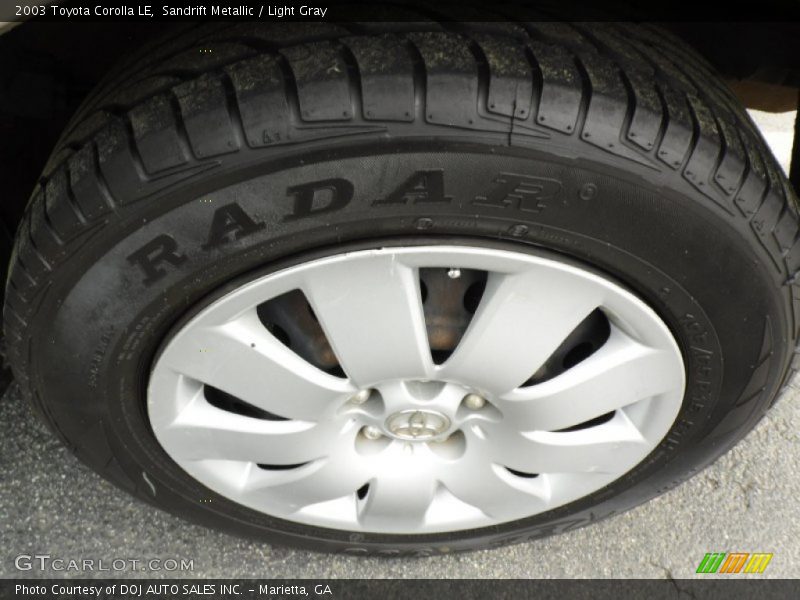 Sandrift Metallic / Light Gray 2003 Toyota Corolla LE