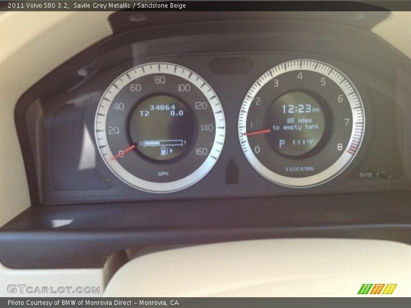 Savile Grey Metallic / Sandstone Beige 2011 Volvo S80 3.2