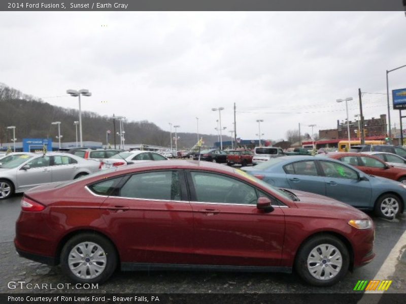 Sunset / Earth Gray 2014 Ford Fusion S