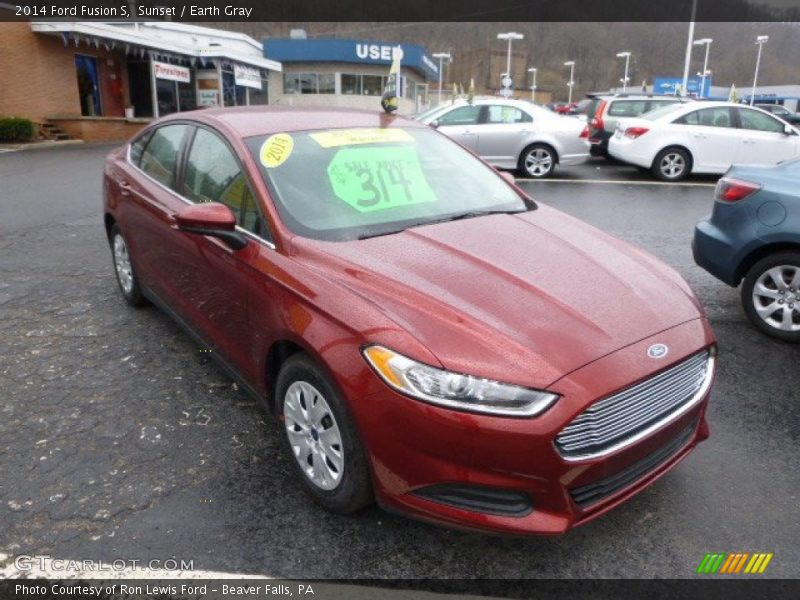 Sunset / Earth Gray 2014 Ford Fusion S