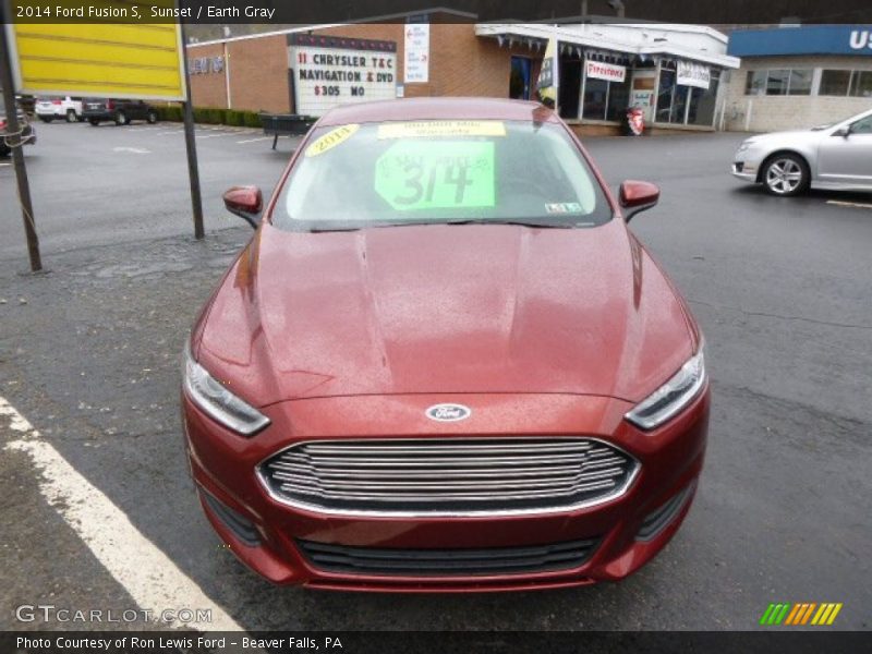 Sunset / Earth Gray 2014 Ford Fusion S
