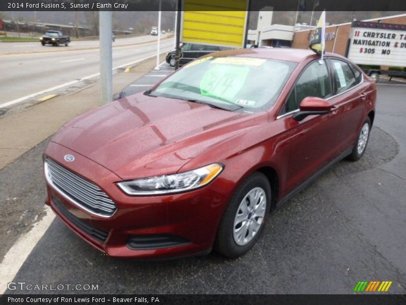 Sunset / Earth Gray 2014 Ford Fusion S