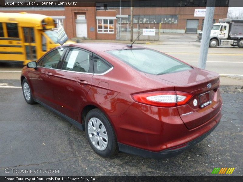 Sunset / Earth Gray 2014 Ford Fusion S
