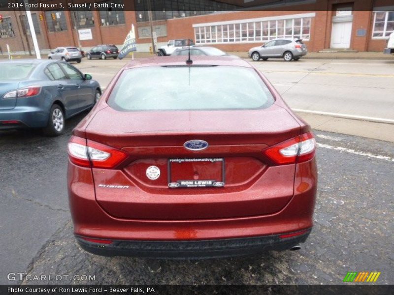 Sunset / Earth Gray 2014 Ford Fusion S