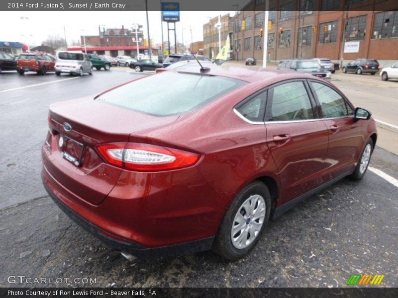 Sunset / Earth Gray 2014 Ford Fusion S
