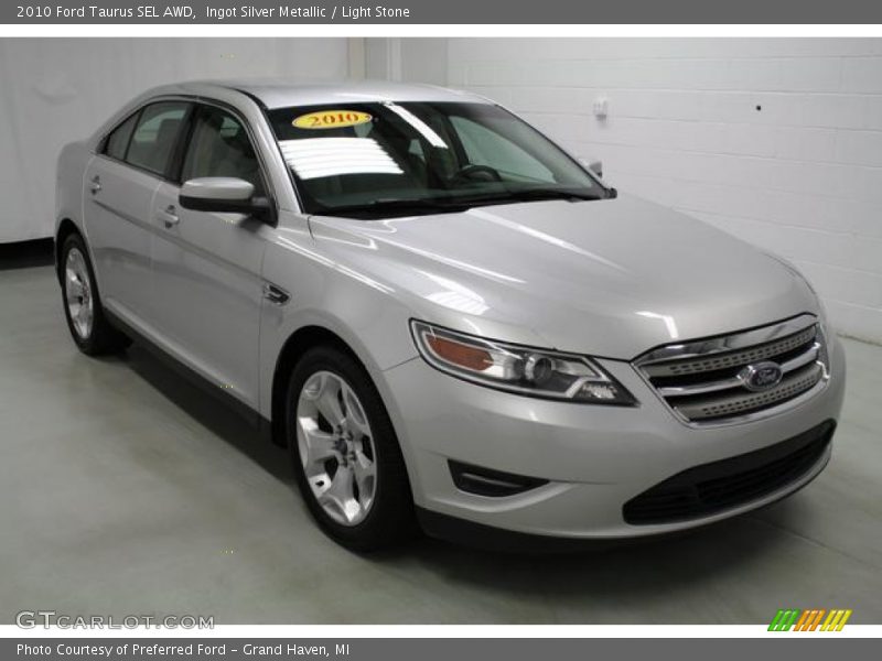 Ingot Silver Metallic / Light Stone 2010 Ford Taurus SEL AWD