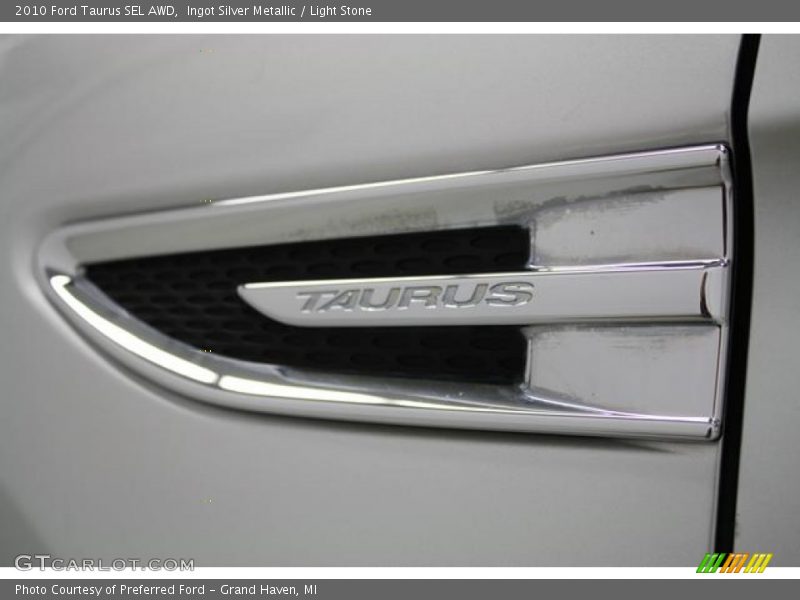 Ingot Silver Metallic / Light Stone 2010 Ford Taurus SEL AWD