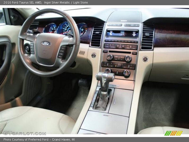 Ingot Silver Metallic / Light Stone 2010 Ford Taurus SEL AWD