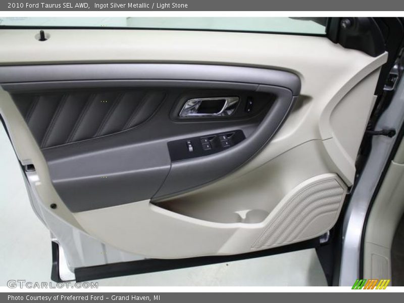 Ingot Silver Metallic / Light Stone 2010 Ford Taurus SEL AWD