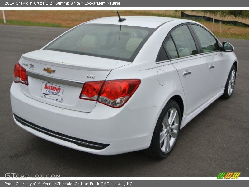 Summit White / Cocoa/Light Neutral 2014 Chevrolet Cruze LTZ