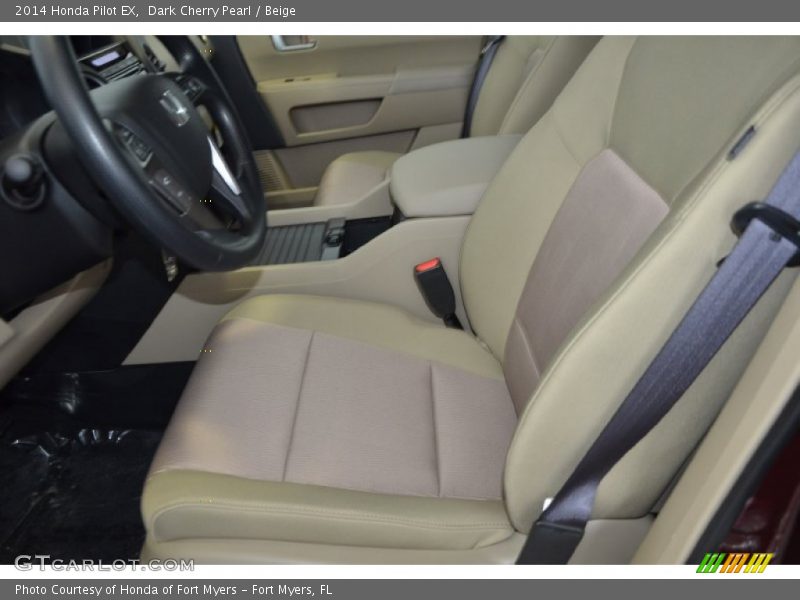 Dark Cherry Pearl / Beige 2014 Honda Pilot EX
