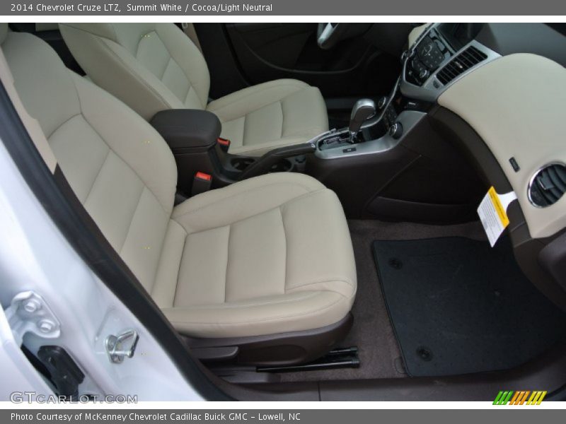 Summit White / Cocoa/Light Neutral 2014 Chevrolet Cruze LTZ
