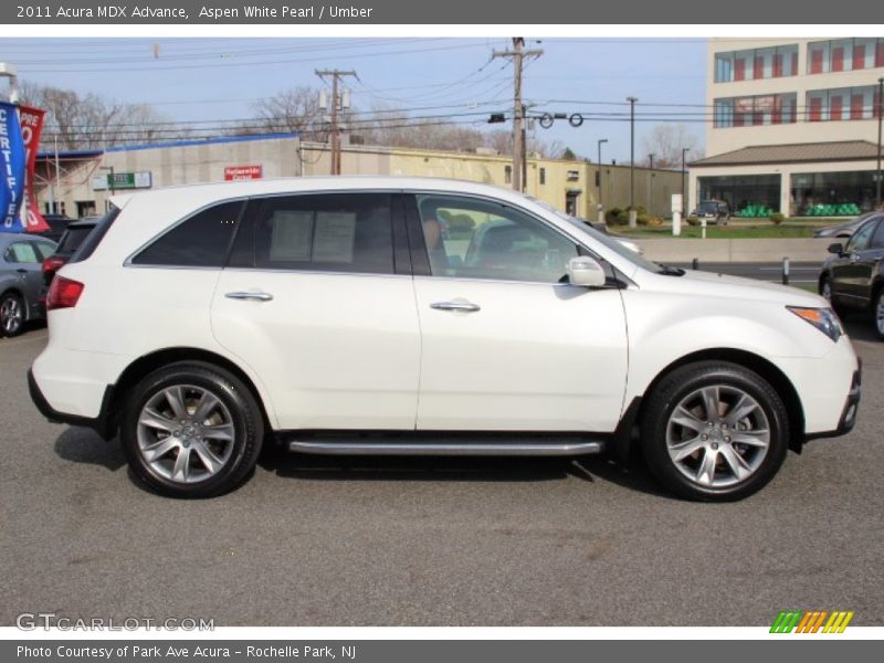 Aspen White Pearl / Umber 2011 Acura MDX Advance