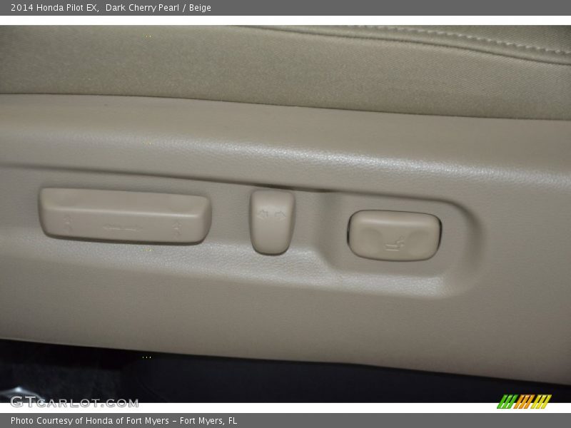 Dark Cherry Pearl / Beige 2014 Honda Pilot EX