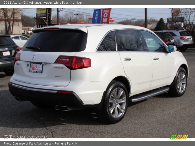 Aspen White Pearl / Umber 2011 Acura MDX Advance