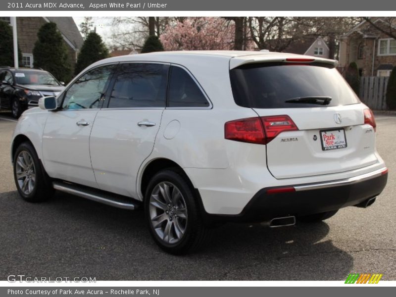 Aspen White Pearl / Umber 2011 Acura MDX Advance