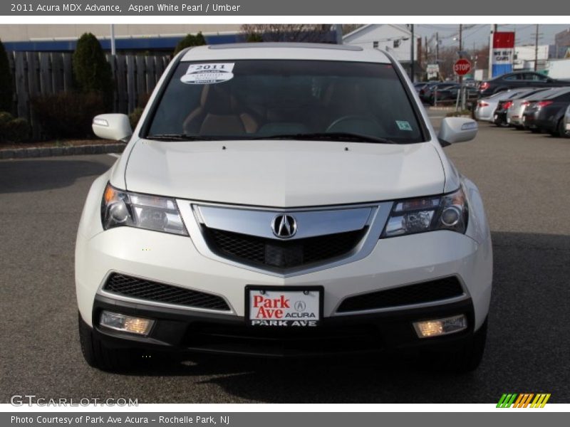 Aspen White Pearl / Umber 2011 Acura MDX Advance