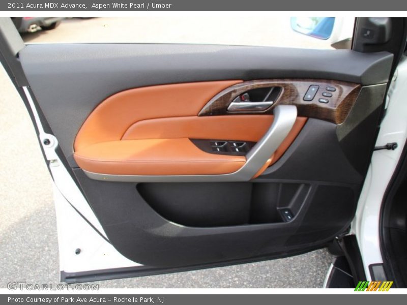 Aspen White Pearl / Umber 2011 Acura MDX Advance