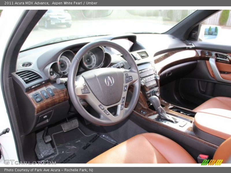 Aspen White Pearl / Umber 2011 Acura MDX Advance