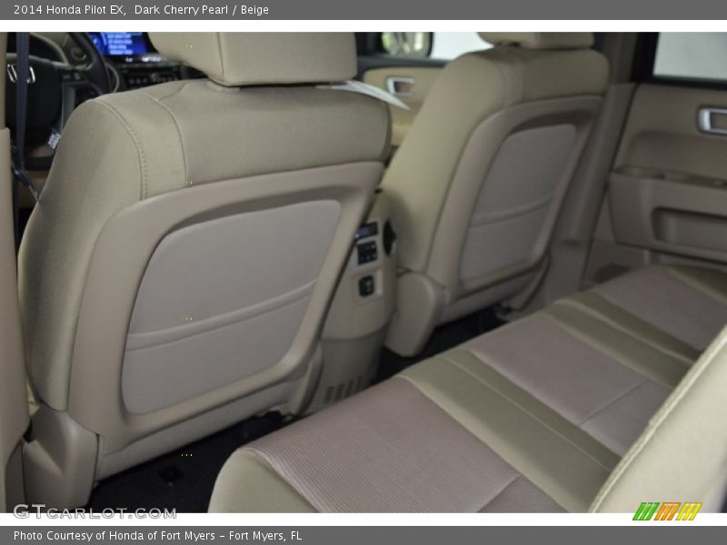 Dark Cherry Pearl / Beige 2014 Honda Pilot EX