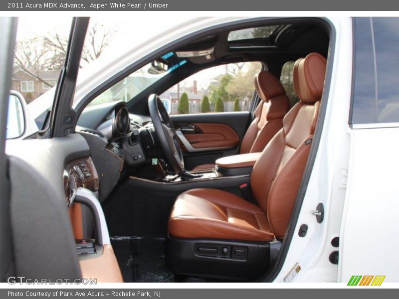 Aspen White Pearl / Umber 2011 Acura MDX Advance