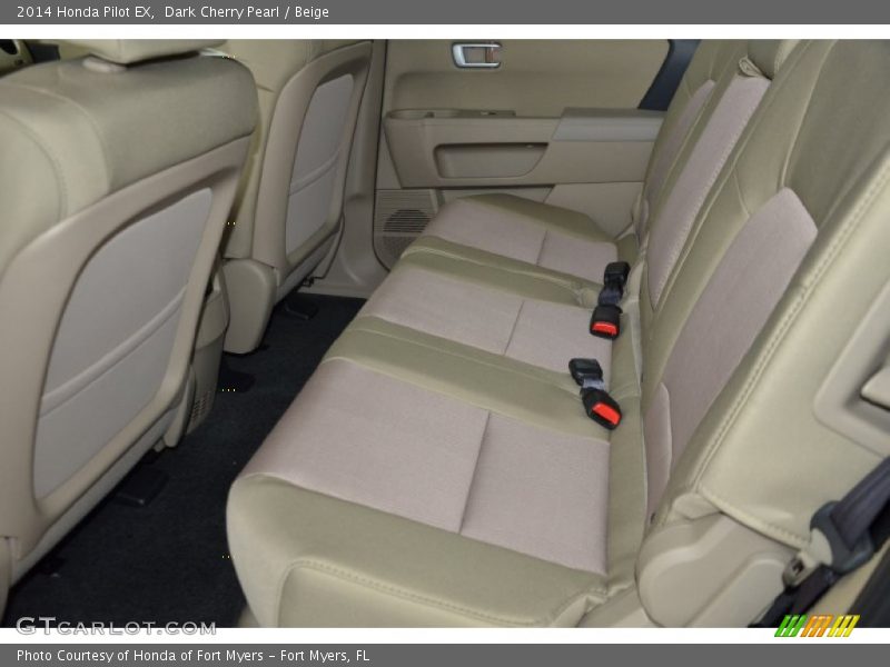 Dark Cherry Pearl / Beige 2014 Honda Pilot EX