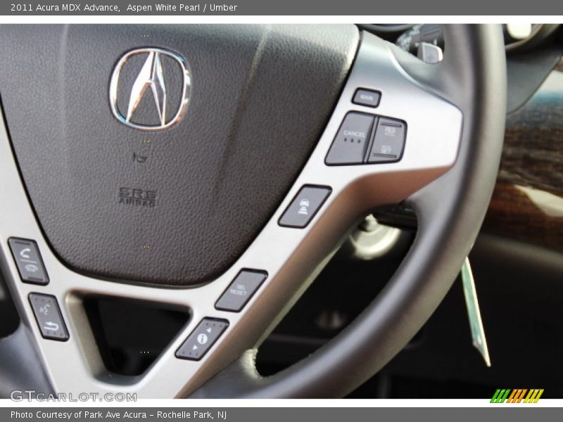 Aspen White Pearl / Umber 2011 Acura MDX Advance