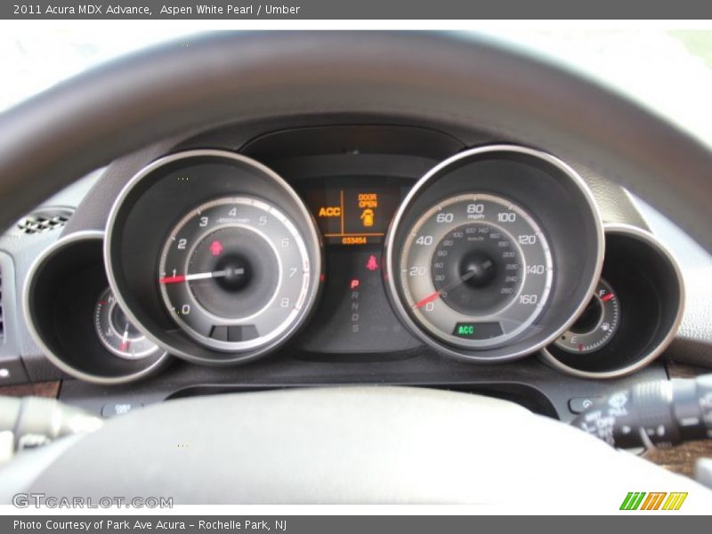 Aspen White Pearl / Umber 2011 Acura MDX Advance