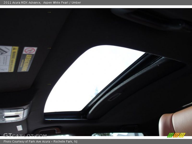 Aspen White Pearl / Umber 2011 Acura MDX Advance