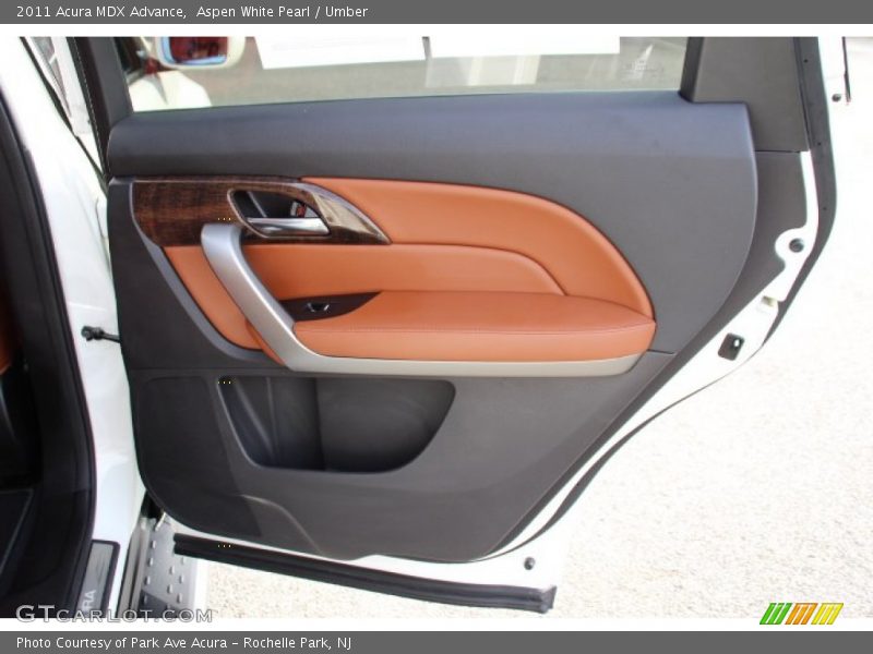 Aspen White Pearl / Umber 2011 Acura MDX Advance