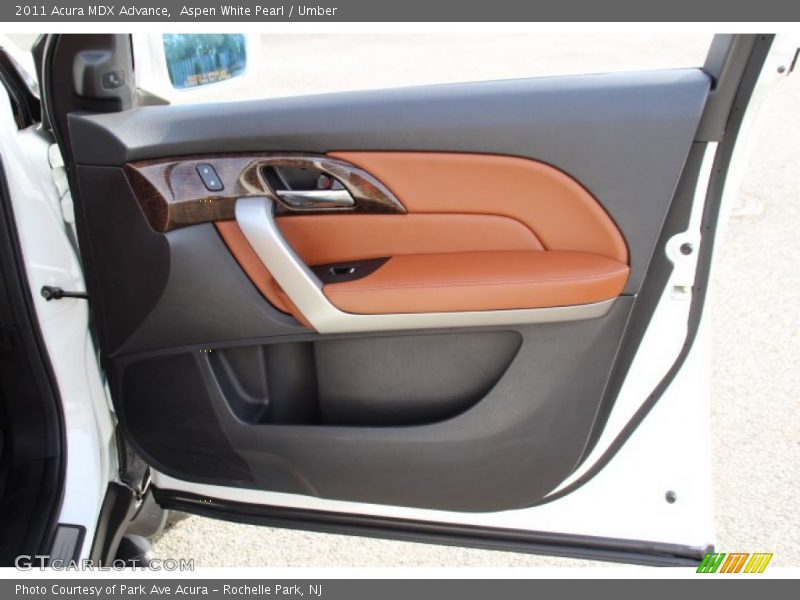 Aspen White Pearl / Umber 2011 Acura MDX Advance