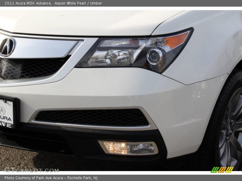 Aspen White Pearl / Umber 2011 Acura MDX Advance