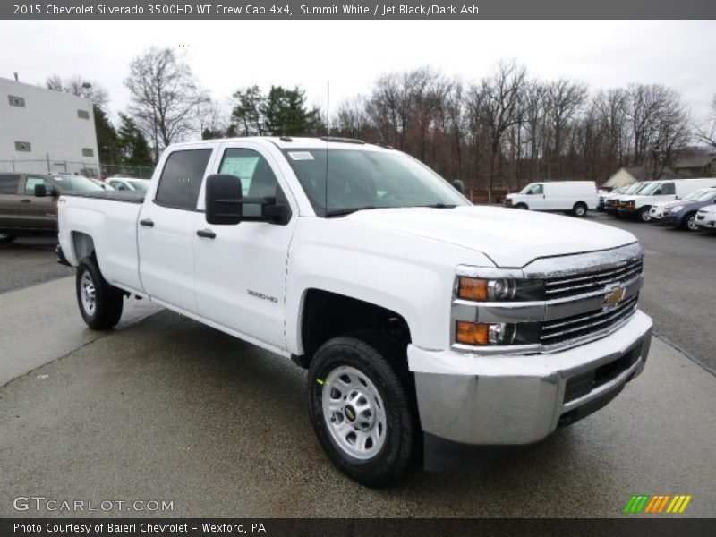 Summit White / Jet Black/Dark Ash 2015 Chevrolet Silverado 3500HD WT Crew Cab 4x4